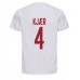 Cheap Denmark Simon Kjaer #4 Away Football Shirt World Cup 2022 Short Sleeve